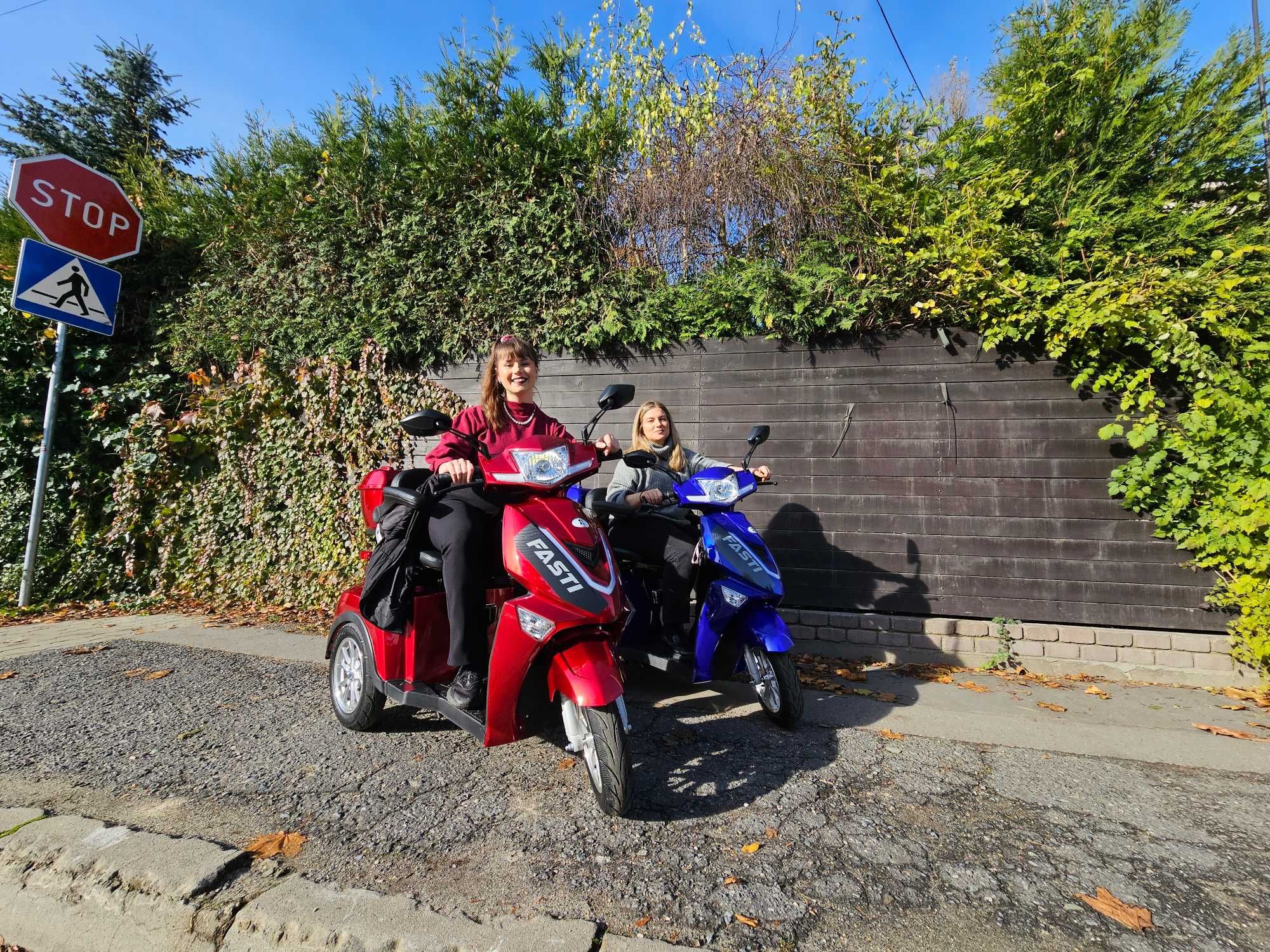 ELECTRORIDE: Skuter trójkołowy FASTI 3 pas + pokrowiec