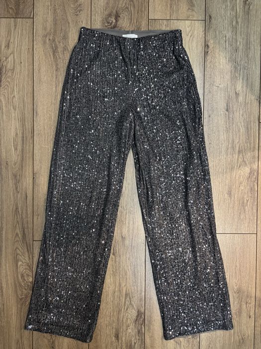 Spodnie cekiny szare stan bdb