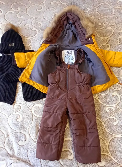 КОМПЛЕКТ  комбінезон для хлопчика 86-92р+ шапка та шарф