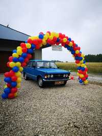 Auto Do ślubu duży niebieski Fiat 125p