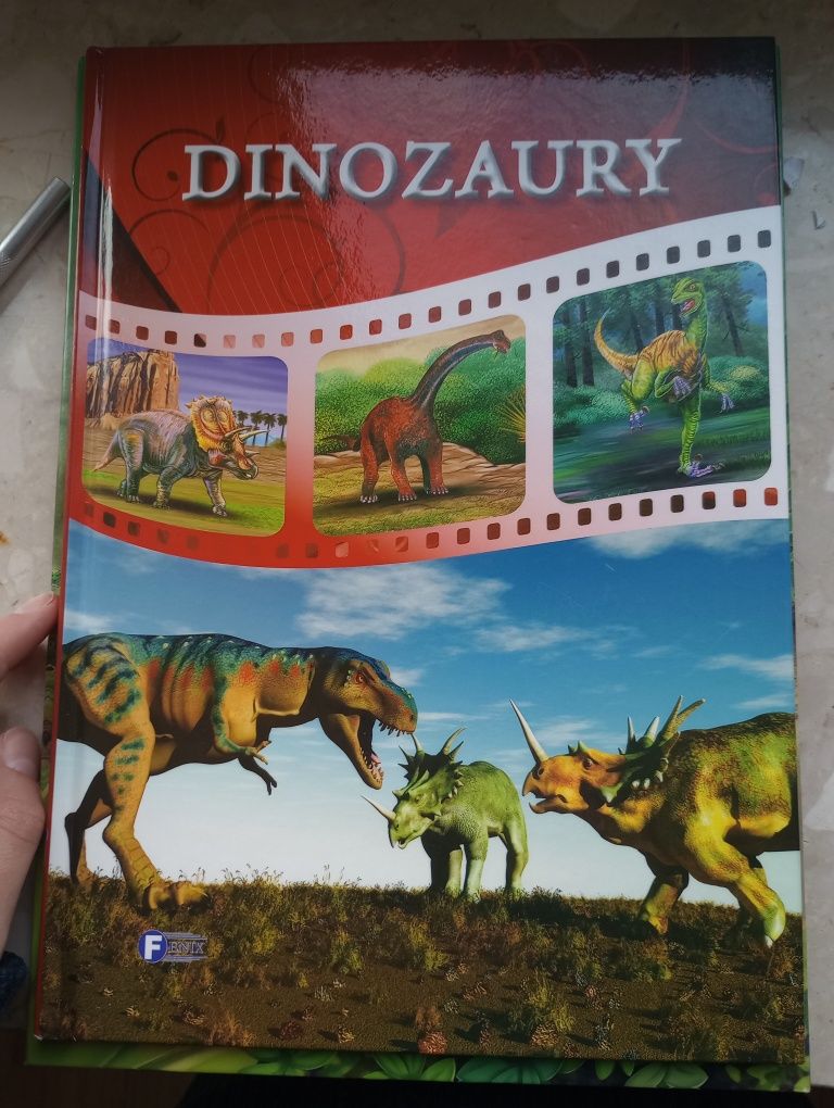 2 książki dinozaury