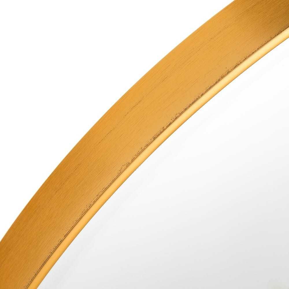 Espelho Redondo de Alumínio Dourado - 80cm By Arcoazul Design