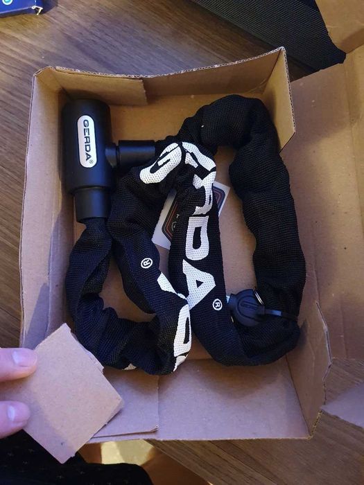 NOWE Zabezpieczenie Łańcuchowe do roweru GERDA 90cm Zapinka