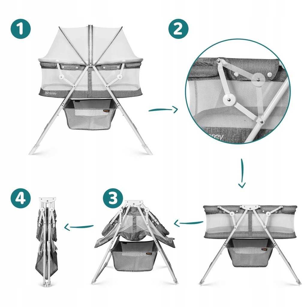 Łóżeczko turystyczne/kołyska + moskitiera