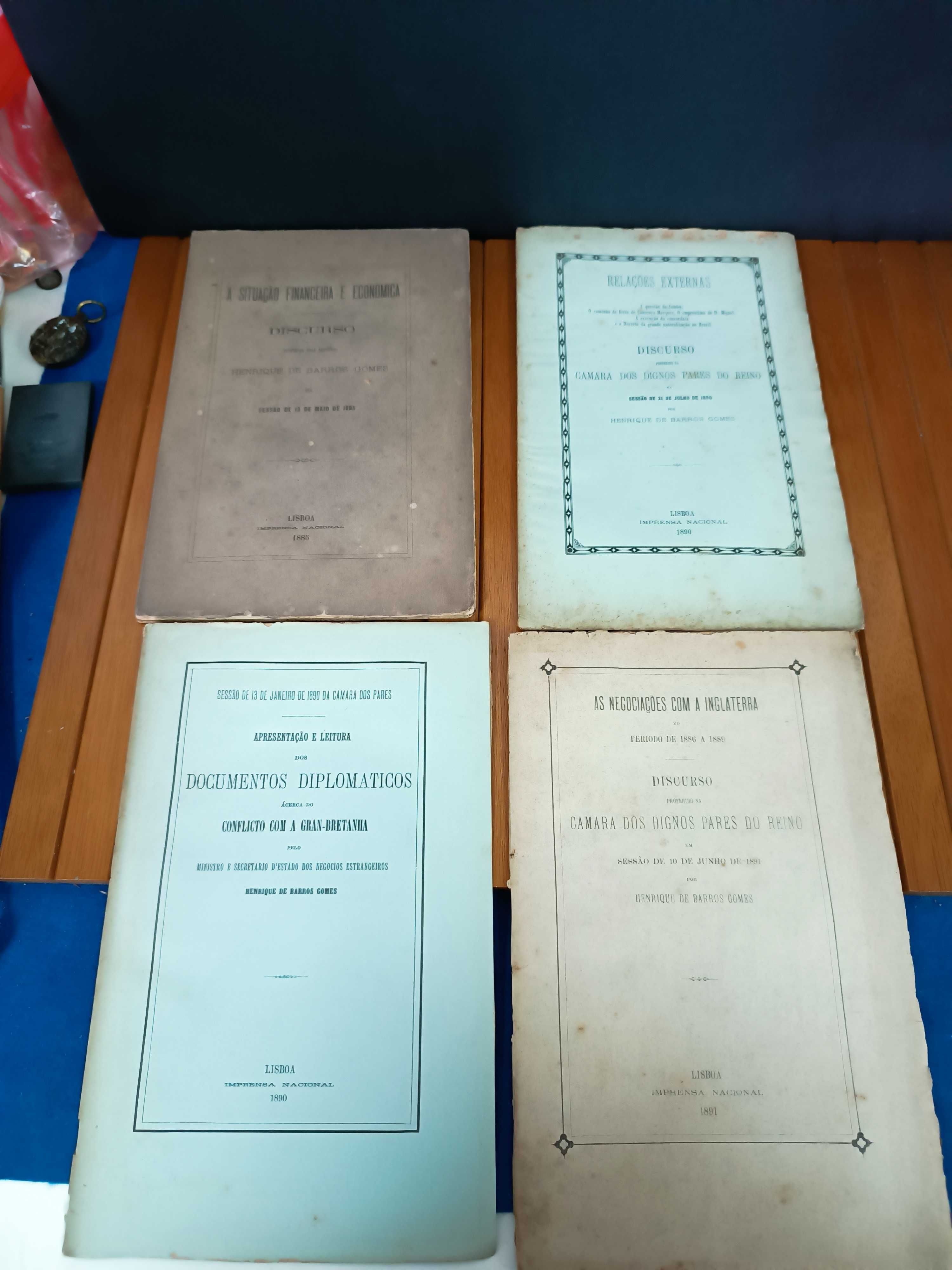 Conjunto de publicações de Henrique Barros Gomes sec. XIX
