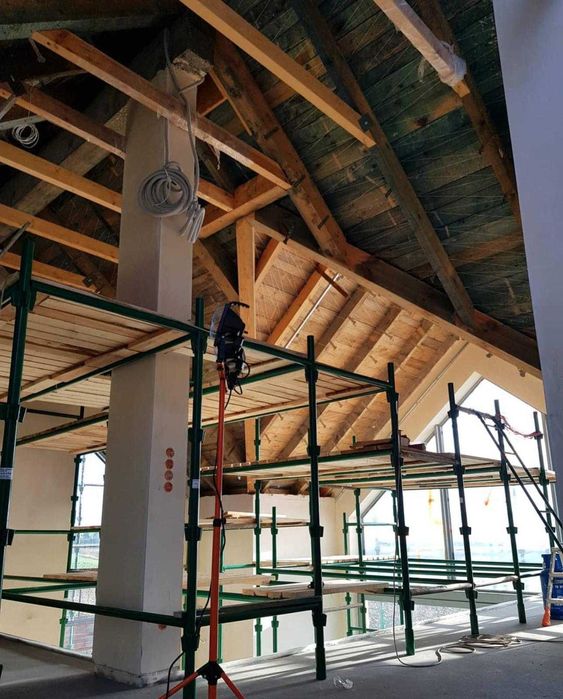 Rusztowanie choinkowe 100m2 zestaw z drabinkami podestami