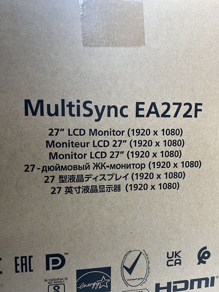 Monitor NEC MultiSync EA272F 27" 1920x1080px IPS