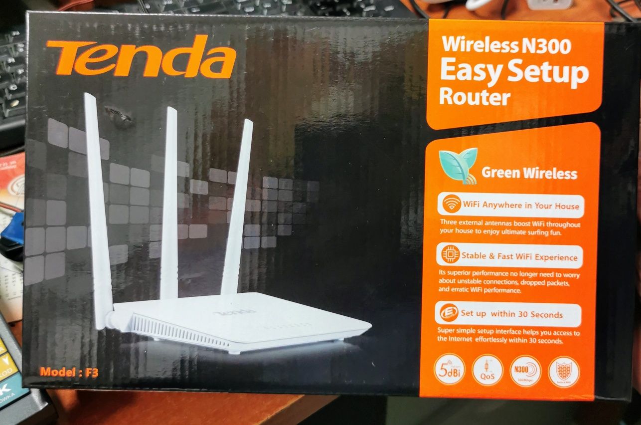 ROUTER WIFI Tenda N300 Wireless Easy Setap  F3