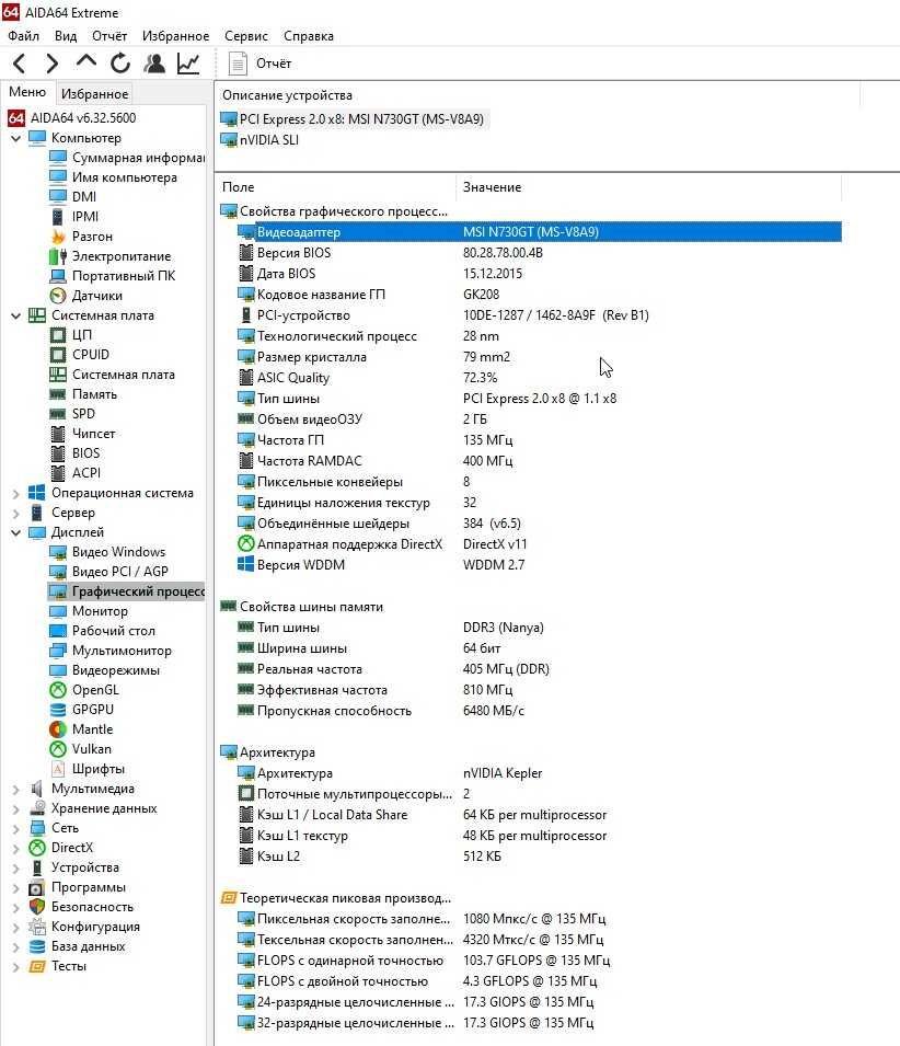 NVIDIA GeForce GT730 2GB