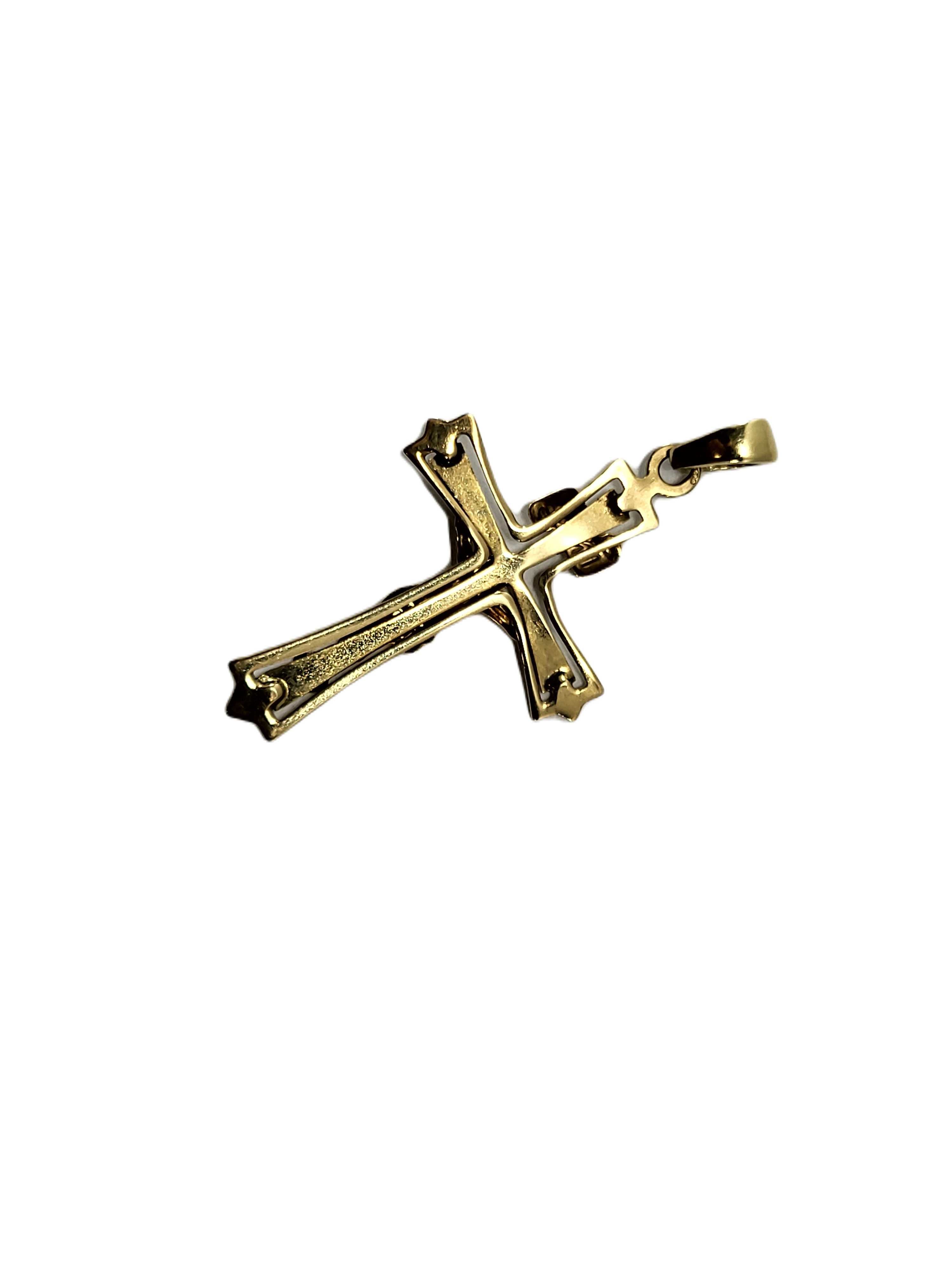 Zawieszka złoty krzyż z postacią Jezusa próba 585