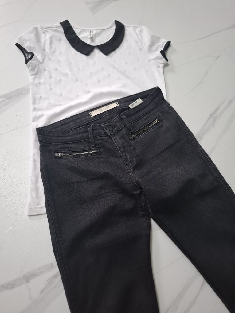 XS - S Wranger jeansy czarne fit 34 - 36 spodnie damskie