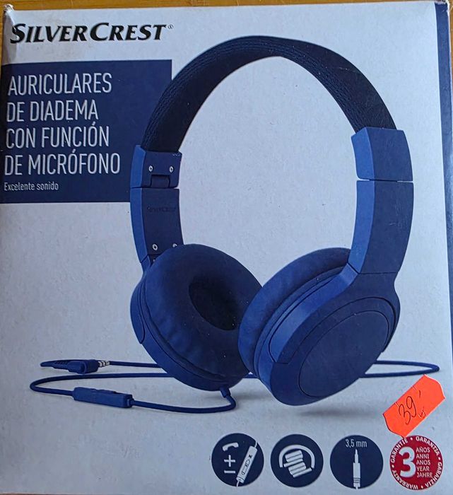 Słuchawki nauszne SilverCrest z mikrofonem – stereo, składane