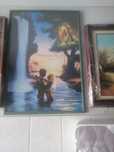 Quadro decorativo com vidro e muldura