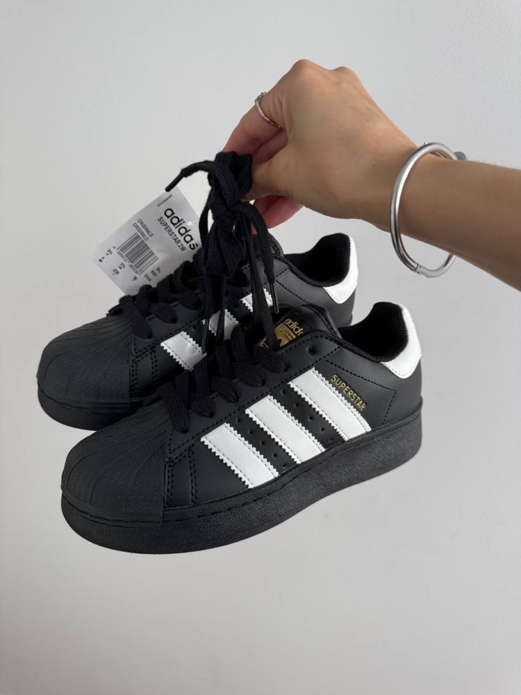 Кросівки жіночі Adidas Superstar Black Premium 36-41