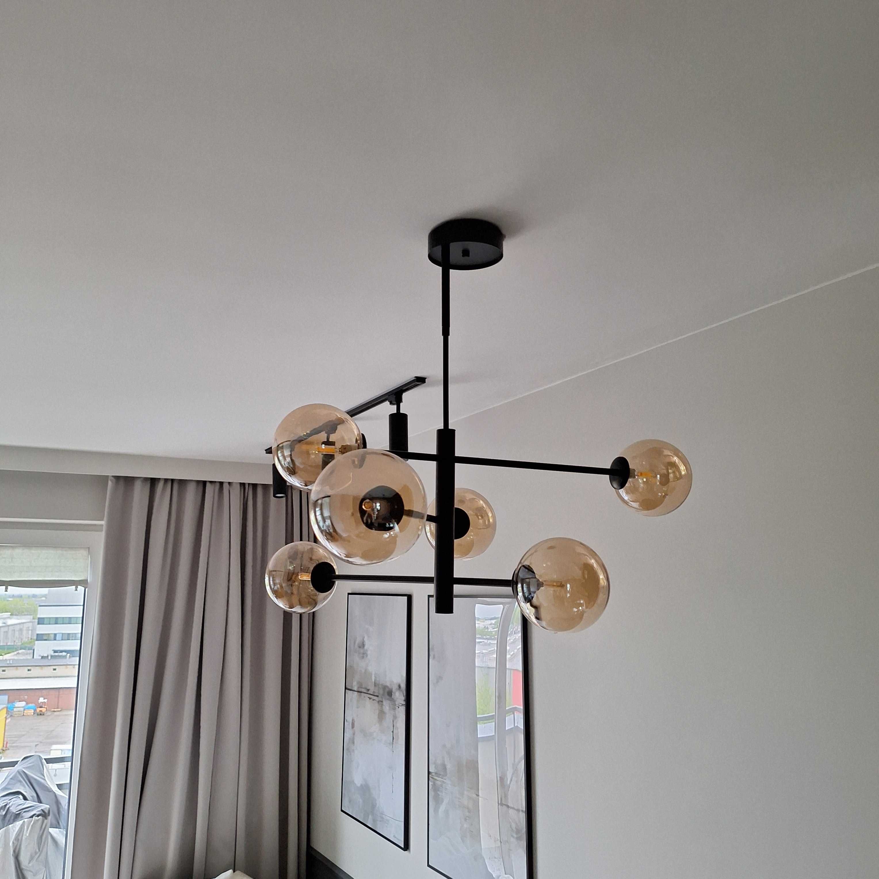 Sigma Oro 32073 lampa wisząca 6x25W G9 bursztynowe czarna