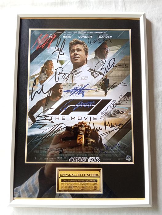 Moldura Filme F1 The Movie com Autógrafos (A4)