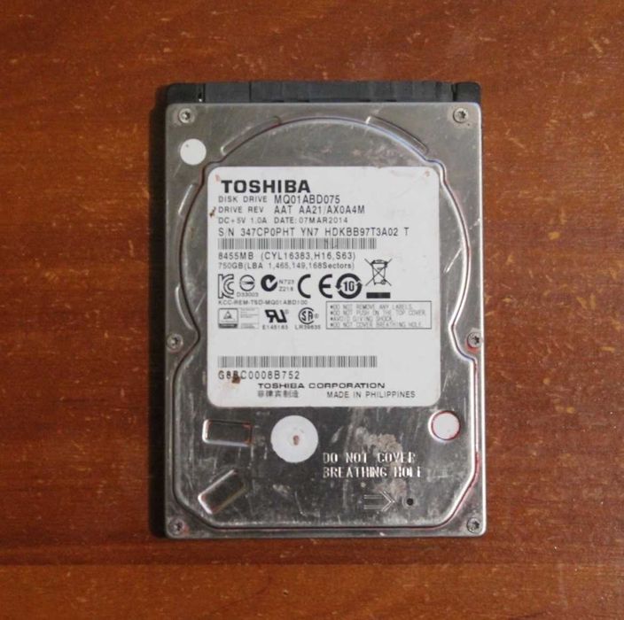 Жесткий диск HDD Toshiba 750 гб.