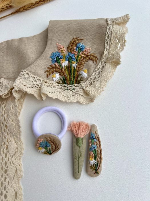 Вишитий набір комірець ідея подарунку