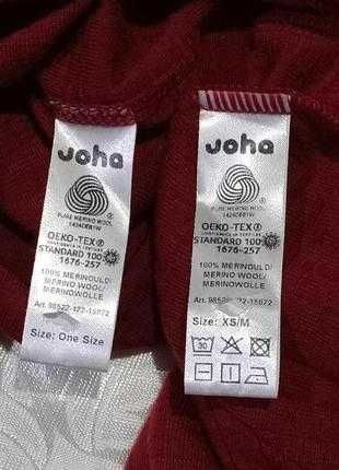 Новый шерстяной комплект joha шапка бини+бафф 100% шерсть мериноса