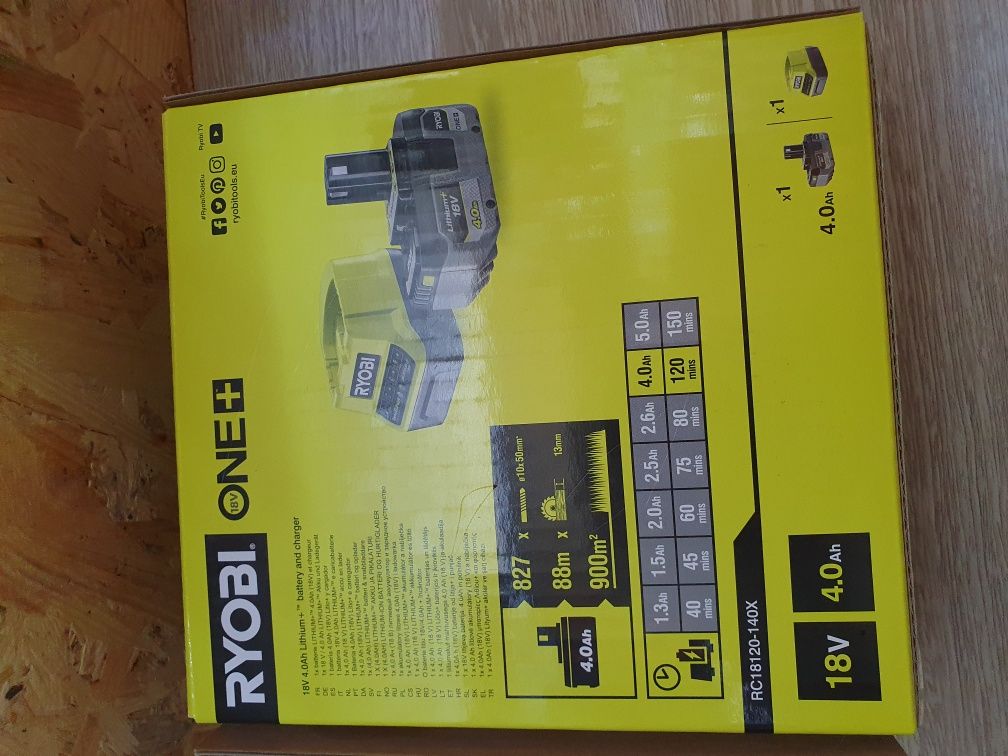 Bateria 4ah + ładowarka Ryobi