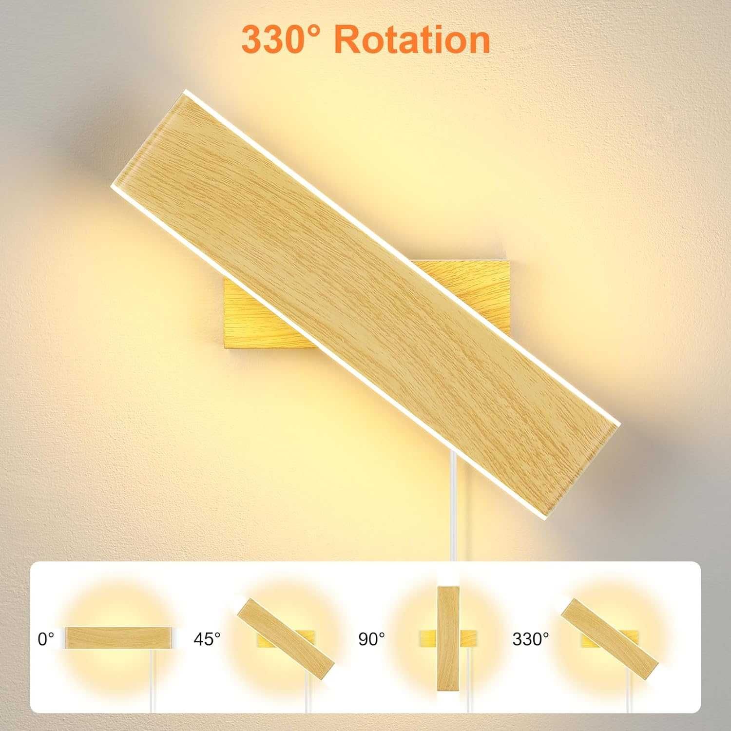 ENCOFT LED 12 W z wtyczką, nowoczesna  z przełącznikiem ściemniana,