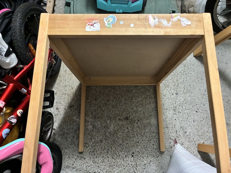 IKEA LATT Stolik dziecięcy i 2 krzesła DREWNO ZESTAW