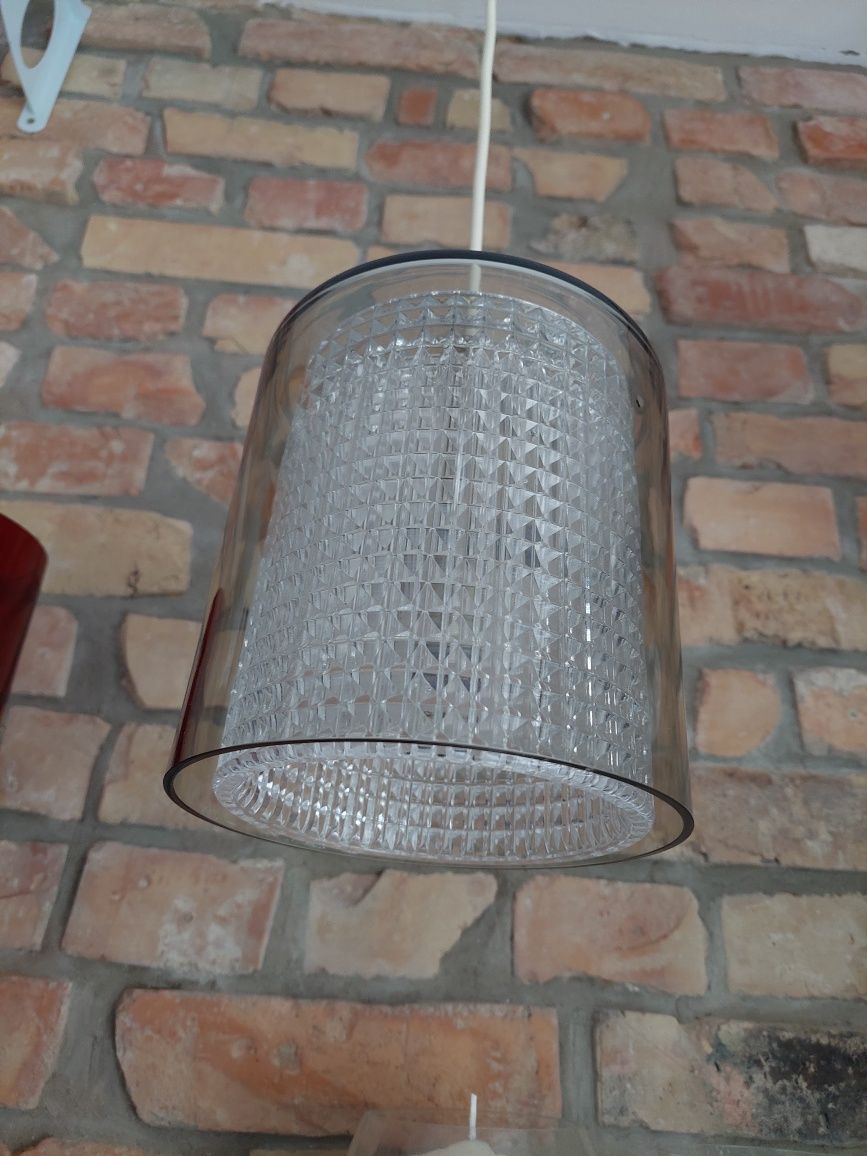 Lampa wisząca szklana Vintge Design lat 70