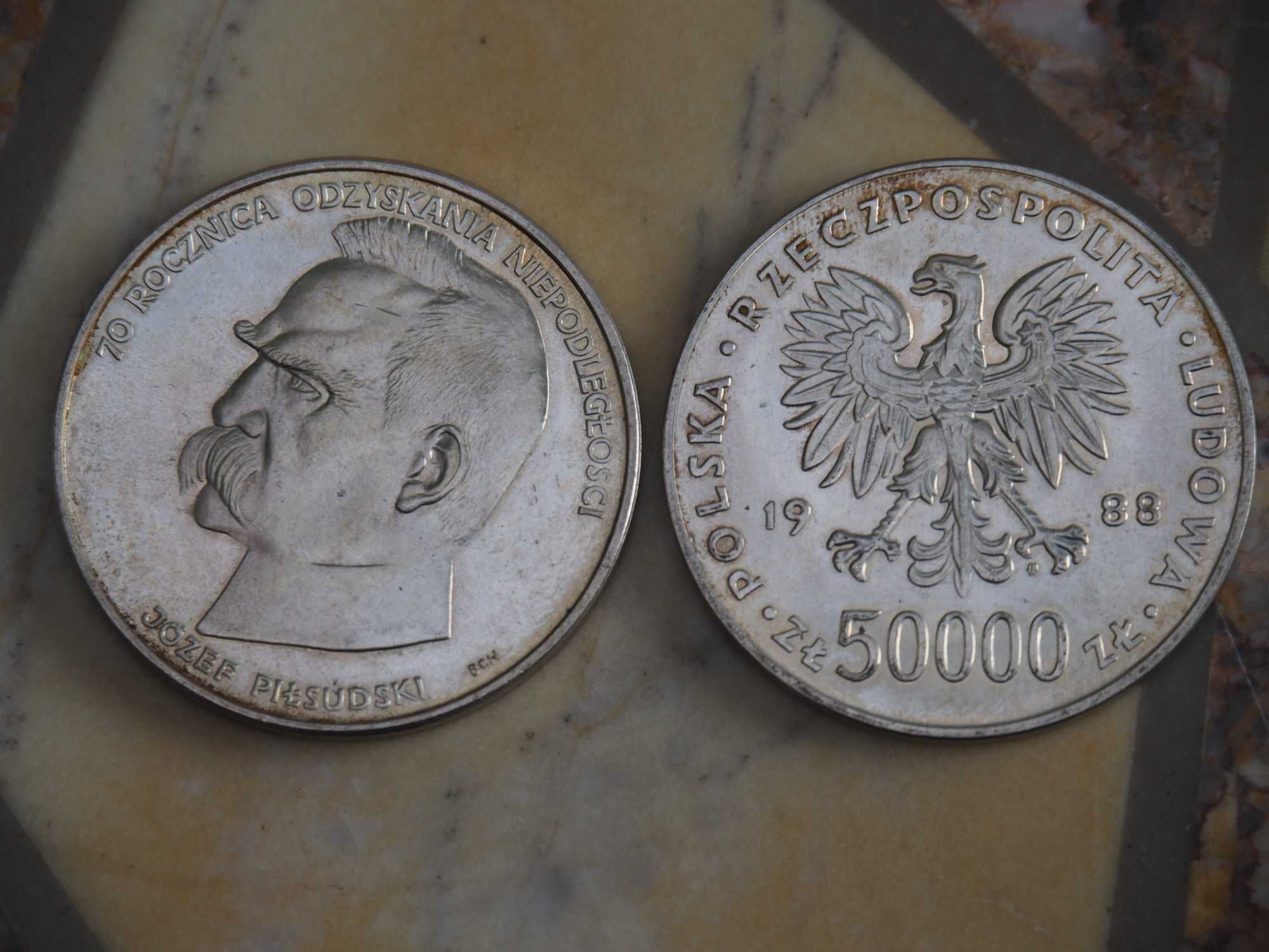 Moneta okolicznościowa srebrna 50 000 zł Józef Piłsudski