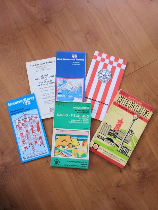 Stare mapy foldery pocztówki Niemcy