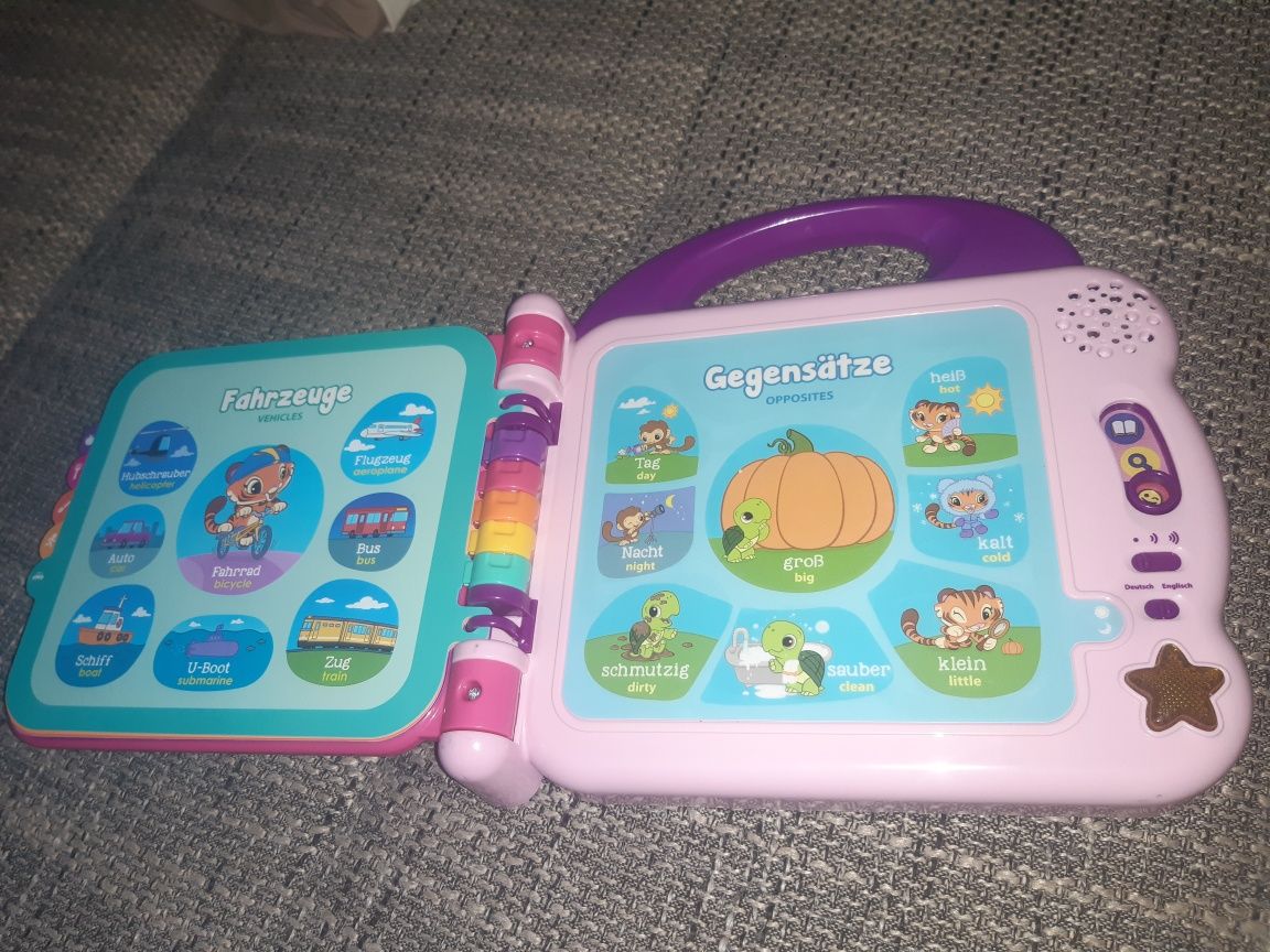 VTECH Laptop edukacyjny 2 języki: angielski i niemiecki,  jak nowe