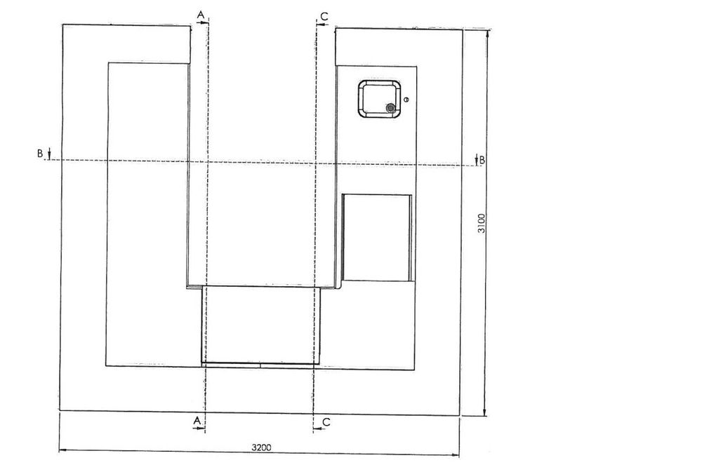 bar wyspa barowa ze stali nierdzewnej inox z płyta chłodniczą