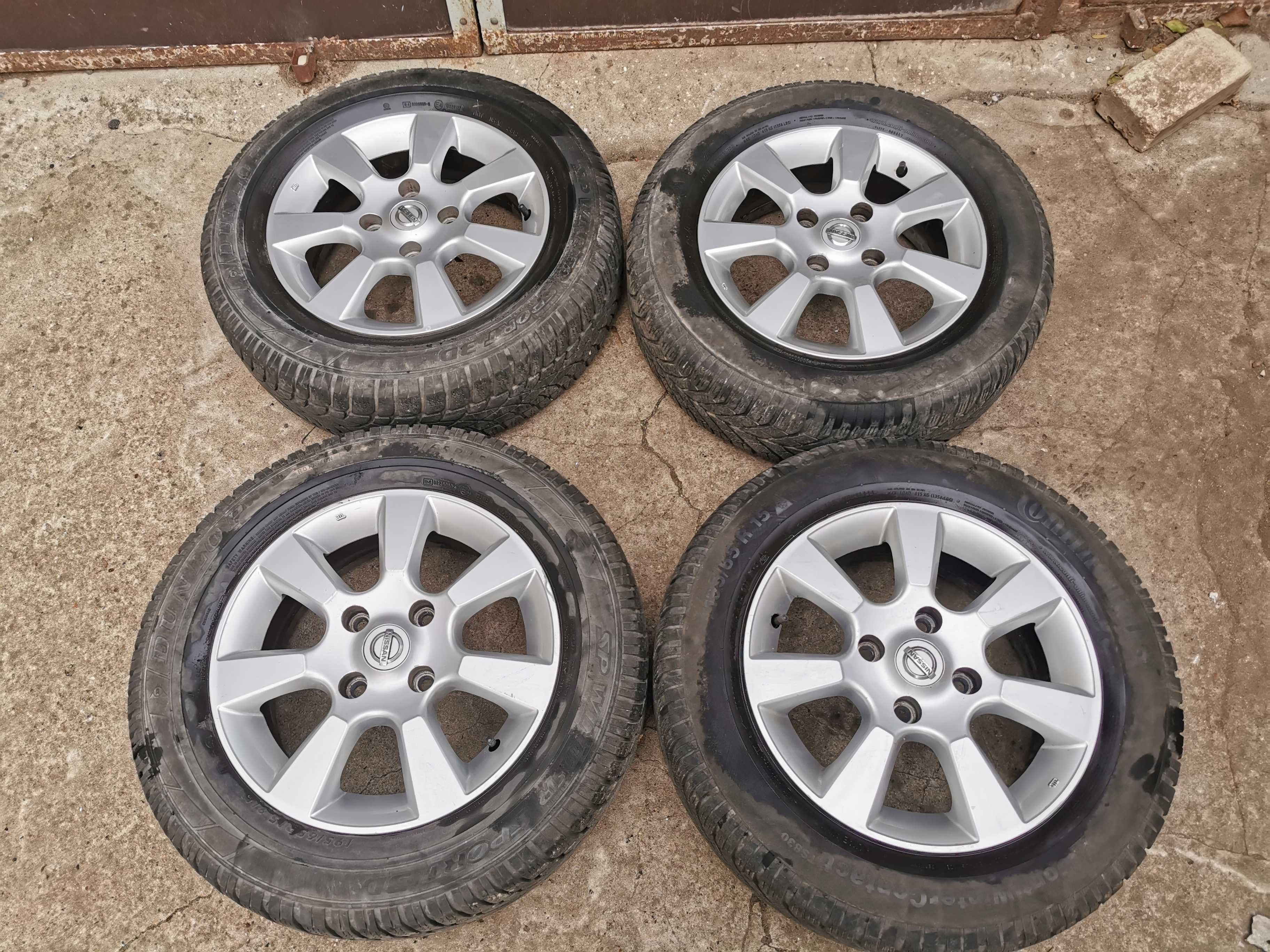 Диски + Резина Nissan Tiida 4x114.3 R15 Dunlop Continental