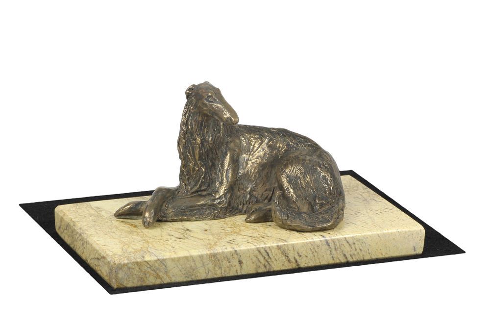 Chart rosyjski borzoj statuetka na piaskowym kamieniu Art-Dog