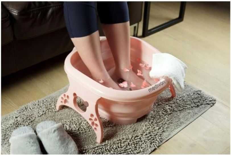Masażer do stóp Medivon Aqua Spa 6L masaż wałkowy uciskowy Różowy