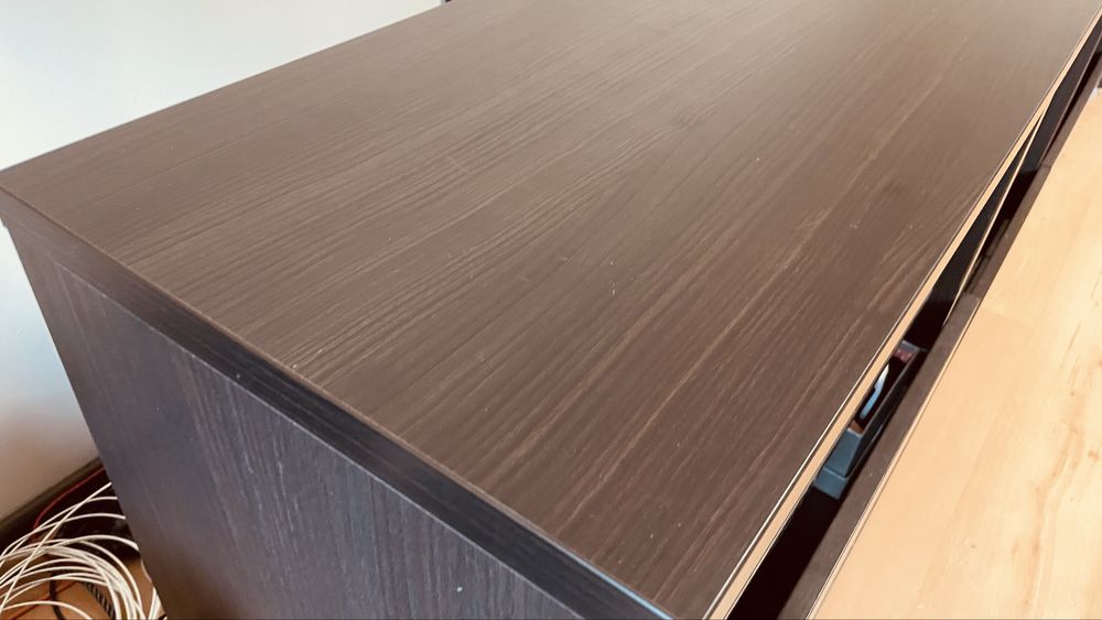 Regał Ikea Besta RTV ciemnobrqzowy
