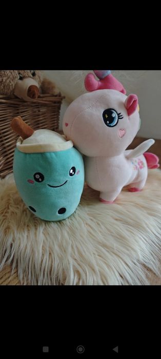 Maskotki pluszaki Jednorożec i Pan Soczek Zabawki dla dzieci