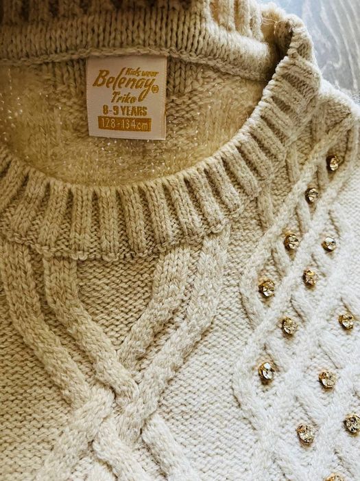 Свитер р.128-134 (8-9 лет) Свитер на девочку Школьный свитер на девочк