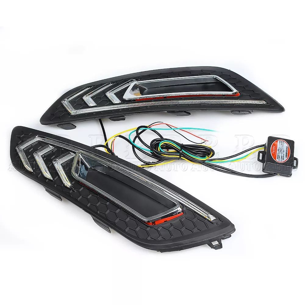 ДХО Форд Фокус туманки LED для Ford Focus 3 2015- Рамки туманок