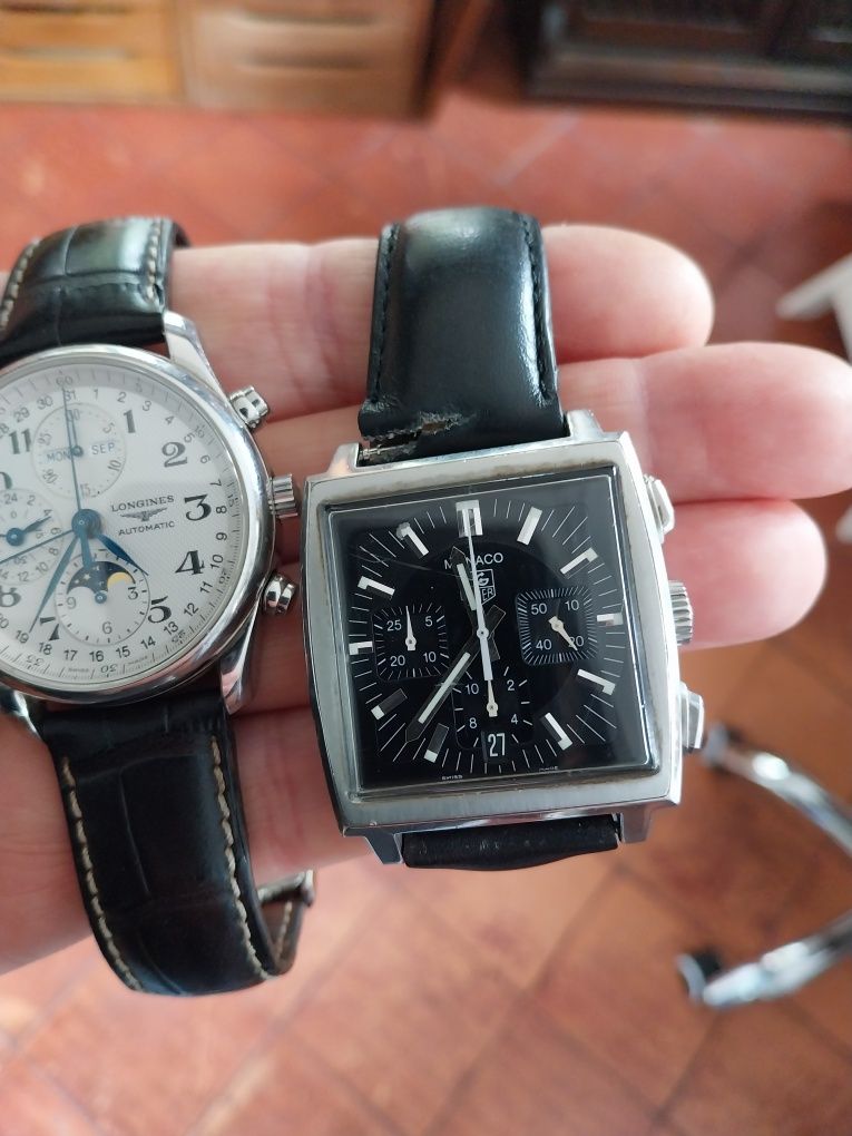 Lote 3 relógios automáticos Longines e Tag Heuer