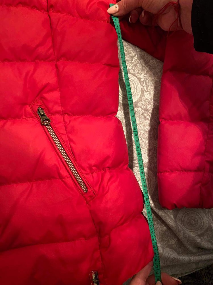 Tommy Hilfiger kurtka czerwona(malinowa)puchowa roz XL(42)