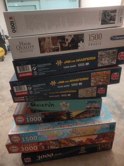 Puzzles 500, 1000 e 3000 peças
