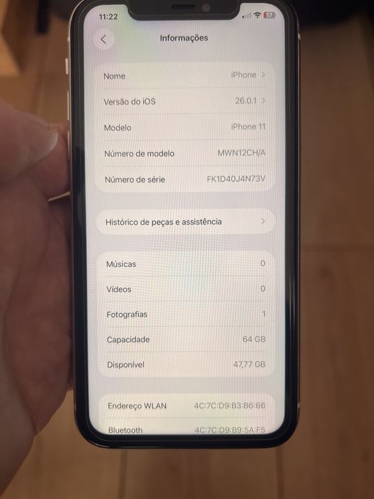 Iphone 11 branco 64GB