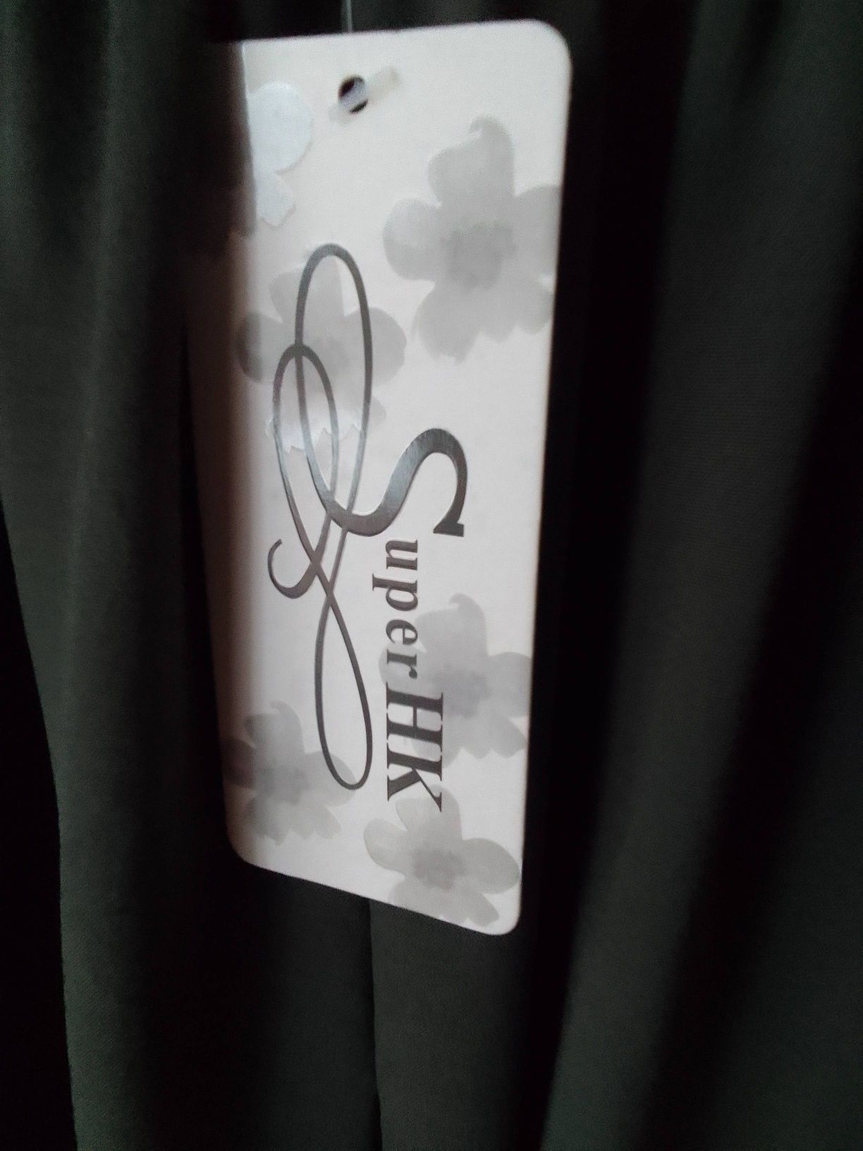 Spódnica maxi z kieszeniami ciemna zieleń khaki