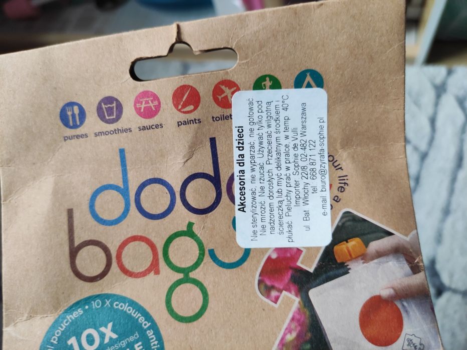 Doddle bags nowe saszetki na musy obiadki 9 sztuk