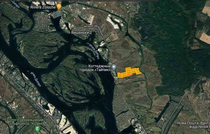 Фасадный участок у воды 23 га, берег реки Днепр, рядом лес, Киев 20км