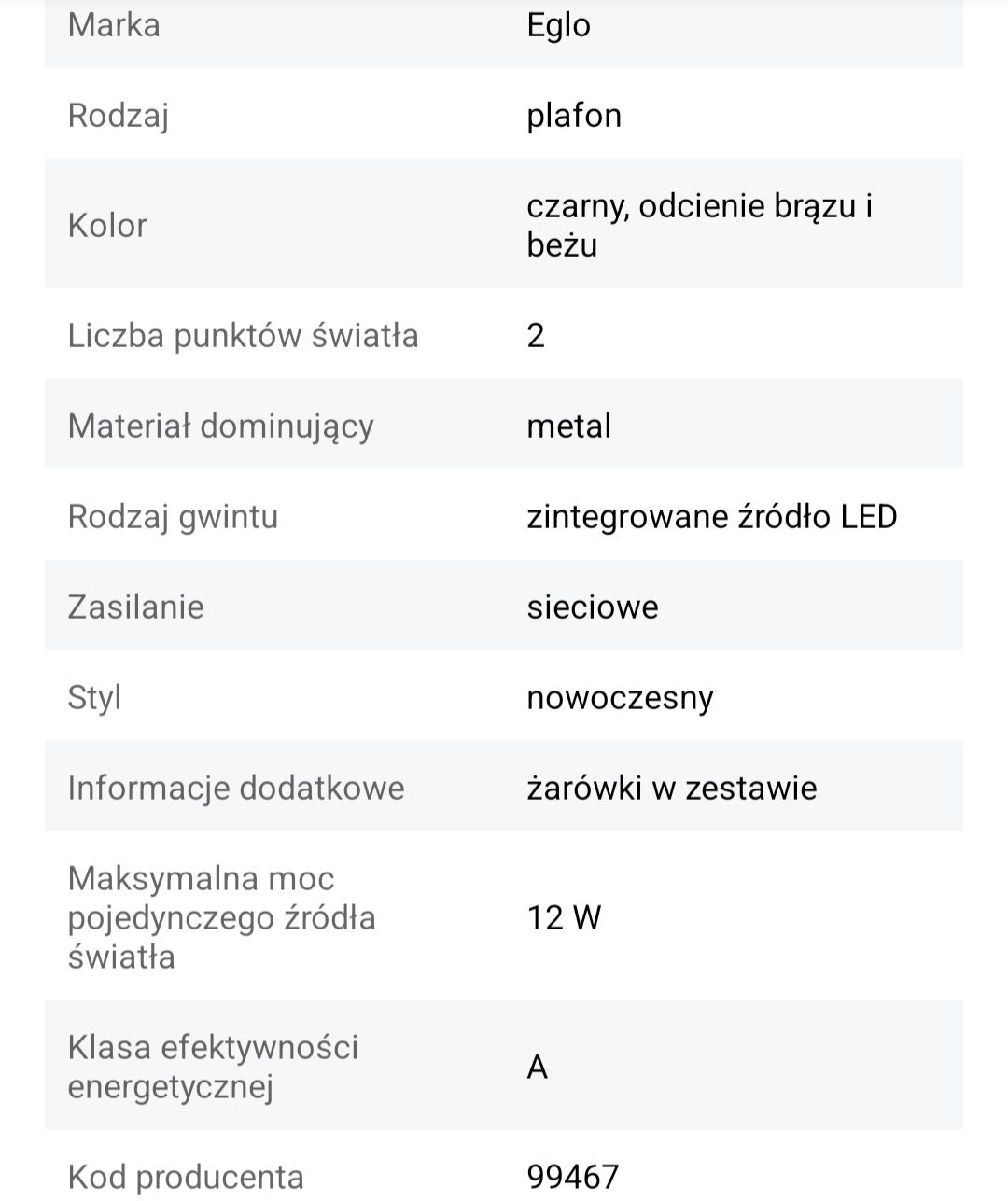 Lampa led. Nowe, niewielkie uszkodzenie.