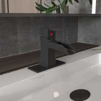 BWE Черный смеситель для ванной комнаты с выдвижной сливной пробкой