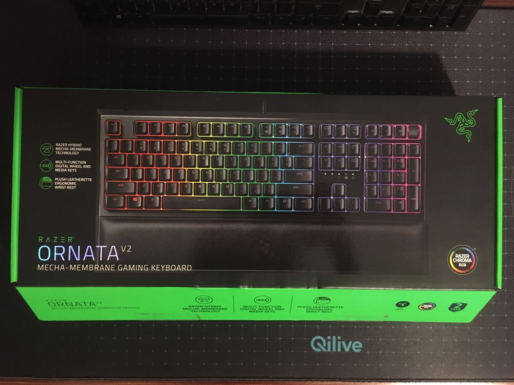 Teclado Razer Ornata V2 (Semi-mecânico-Preto)