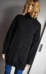 Sweter 38 M dzianinowy oversize z golfem ciepły gruby golf luźny