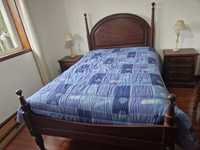 Mobilia de Quarto madeira maciça cama 1,8x1,2